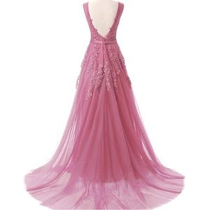 *NWT* Dusty Rose (8) BabyOnlineDress tulle gown